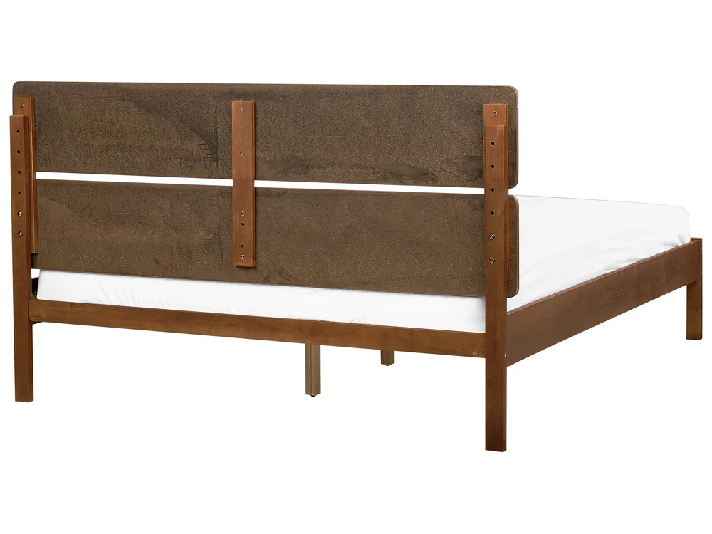Bett mit Lattenrost Holz BOISSET 160 x 200 cm Dunkelbraun_899810