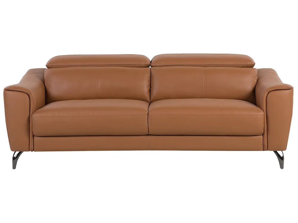 Sofa 3-Sitzer NARWIK Echtleder Goldbraun