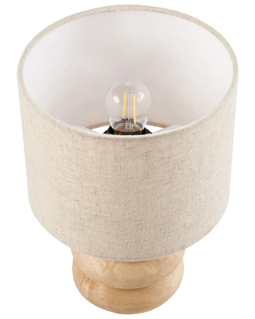 Table Lamp BETWA Mango Wood Light Brown_985957