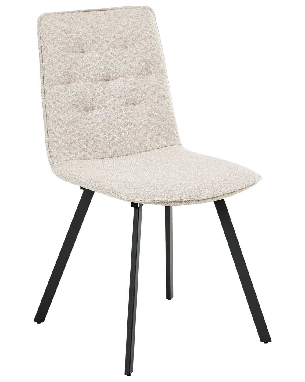 Esszimmerstuhl 2er Set CARVER Stoff Beige_999047