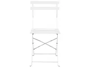 Bistro Set klappbar FIORI Metall Weiß_920566