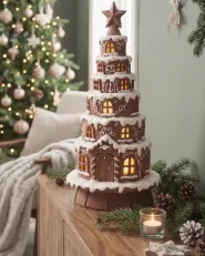 Weihnachtsdekoration LED SATTANEN 40 cm Braun_1185527