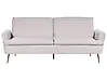 Schlafsofa 3-Sitzer VETTRE Samtstoff Hellbeige