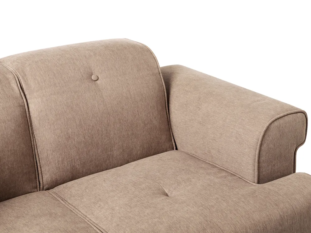 Sofa 2 Seater SKIVE Fabric Light Brown_946803