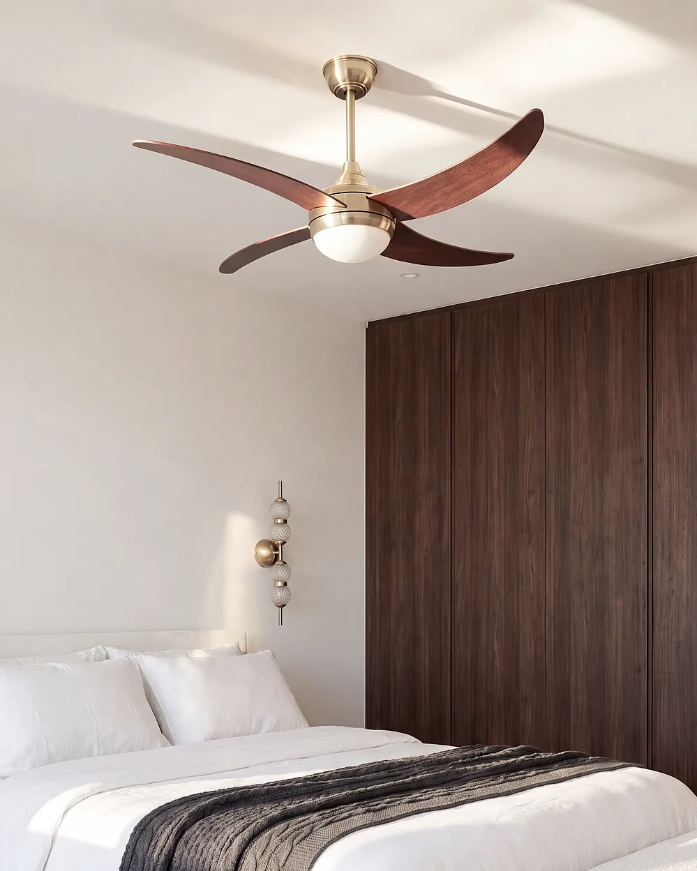 Ceiling Fan with Light CHACANA with Remote LED Brass_1133442