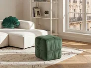 Pouf TURLEY Samtstoff Dunkelgrün_1081757
