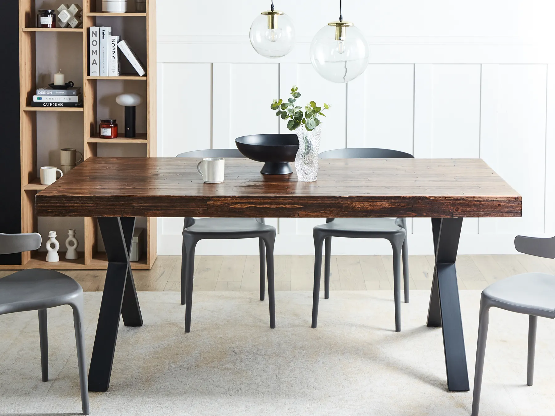 Esstisch CLIFTON Dunkelbraun 180 cm 90 cm Kiefernholz_961112
