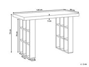 Home Office Desk ELURA 120 cm 60 cm with Shelves Light Brown_1092006