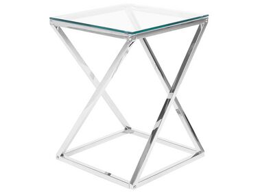 Beistelltisch BEVERLY Glas Silber