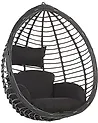 Hanging Chair TOLLO PE Rattan Black