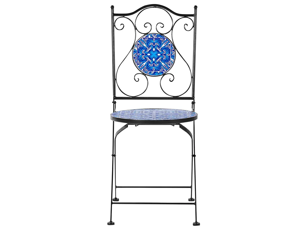 Bistro Set klappbar CIGLIANO Metall Schwarz_919875
