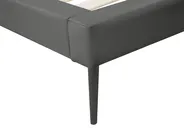 Bed Faux Leather ESSONNE 160 x 200 cm (EU King Size) Grey_788929