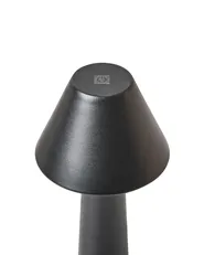Kabellose LED Tischlampe 2er Set JOANES mit Dimmer Metall Schwarz_940401