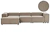 Modul Ecksofa 4-Sitzer ARDAL Cord Hellbraun rechtsseitig