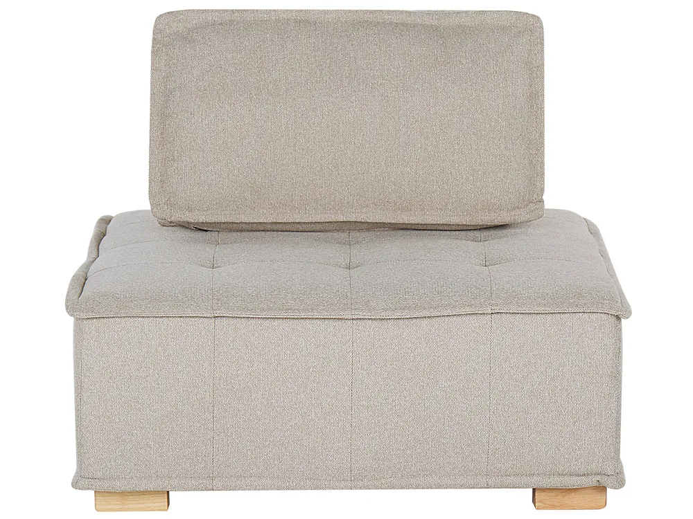 Modular Living Room Set 4 Seater TIBRO Fabric Light Beige_825925