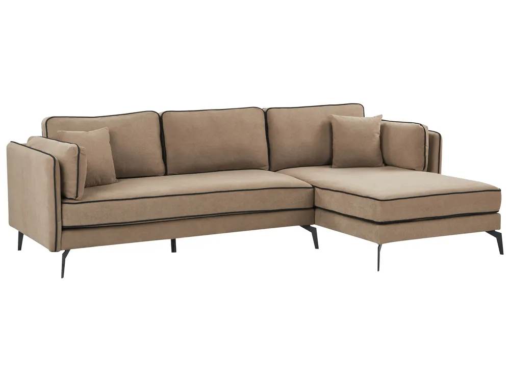 Ecksofa 3-Sitzer ALTAN Stoff Braun linksseitig_951188