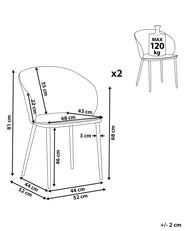 Set of 2 Dining Chairs BLAYKEE White_802914