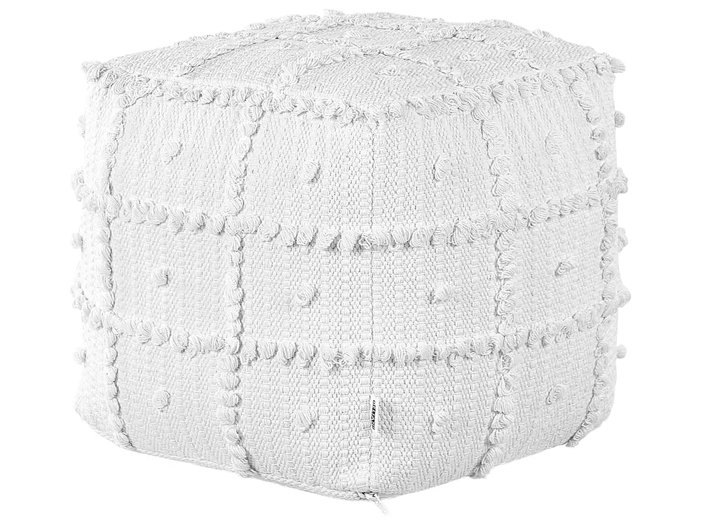 Pouf HARNAI Baumwolle Weiß