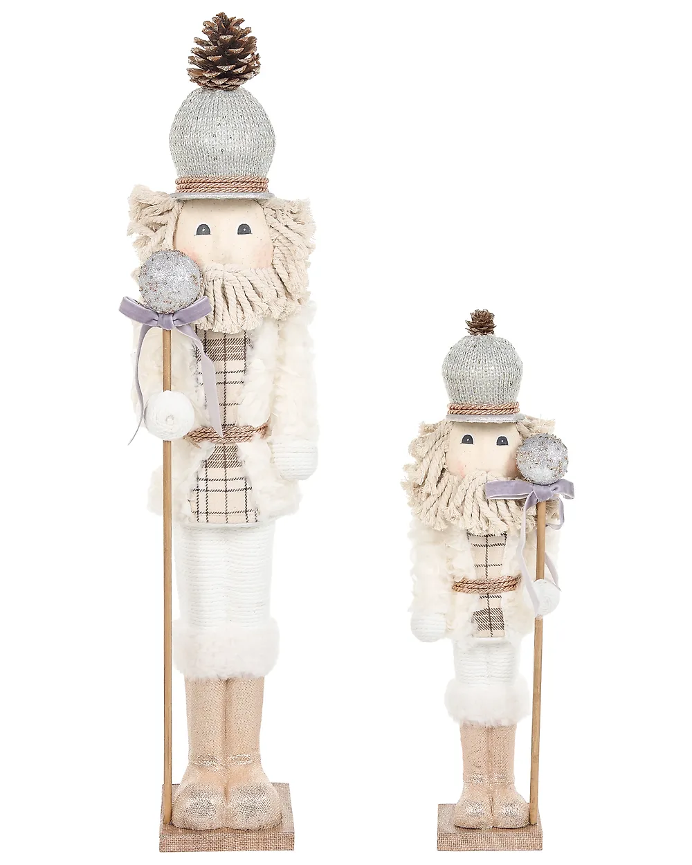 Set od 2 dekorativne figurice ALANIEMI 52/79 cm Orašar bež_1156616