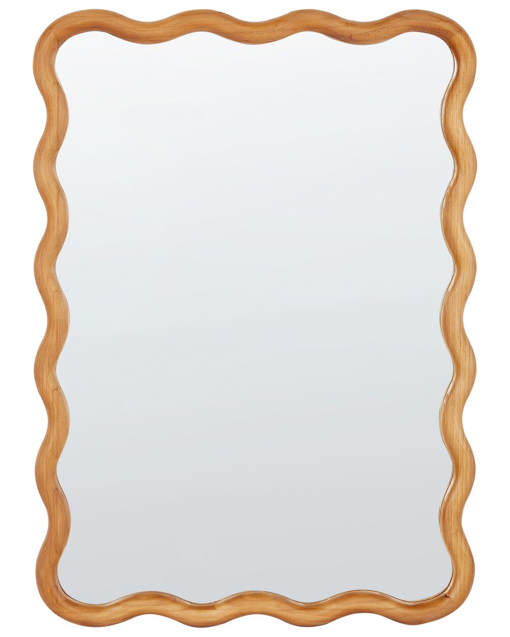 Wall Mirror BEFFES 50 cm 72 cm Pine Wood Natural