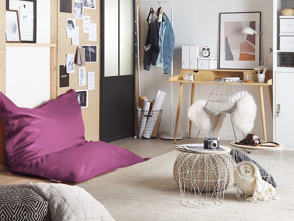 Bean Bag Cover FUZZY 140 cm 180 cm Purple_1168859
