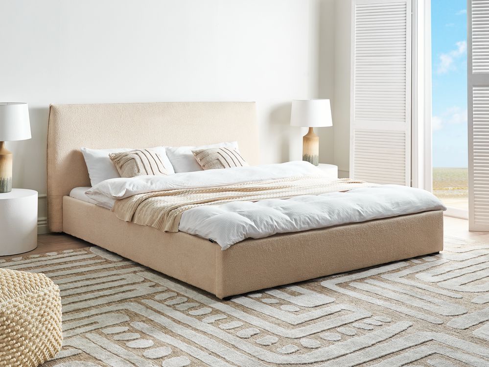 Waterbed Bouclé LAVAUR 180 x 200 cm Beige