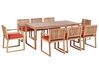 Gartenmöbel Set 8-Sitzer SASSARI PREMIUM inkl. Kissen zertifiziertes Akazienholz Rot