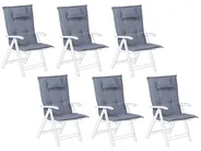 Sitzauflagen 6er Set JAVA/AMANTEA 50 x 70 cm Blau_752277