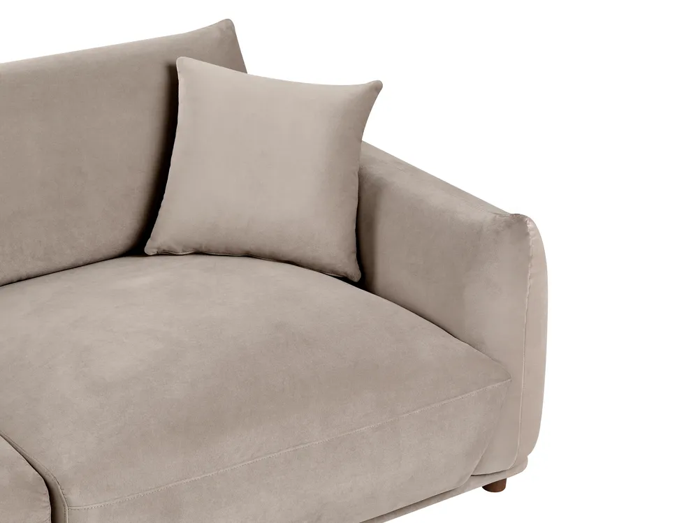 Sofa 3-Sitzer JUBEK Samtstoff Taupe_1077855