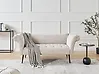 Chaiselongue NANTILLY Stoff Hellbeige