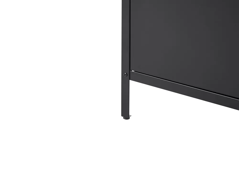 Outdoor-Küche 3er Set mit Spüle VILAMA Schwarz Metall_872687