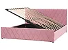 Bett mit Stauraum ROCHEFORT Samtstoff Rosa 180 x 200 cm