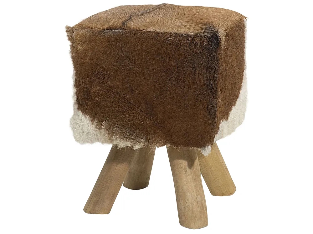 Hocker DALTON Echtleder Braun