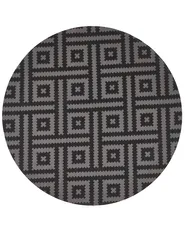 Outdoor Rug AJMER Black ø 160 cm_992304