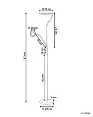 LED Floor Lamp AFTON Metal Brass_1145504