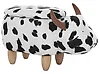 Tierhocker mit Stauraum COW Kuh Stoff Weiß