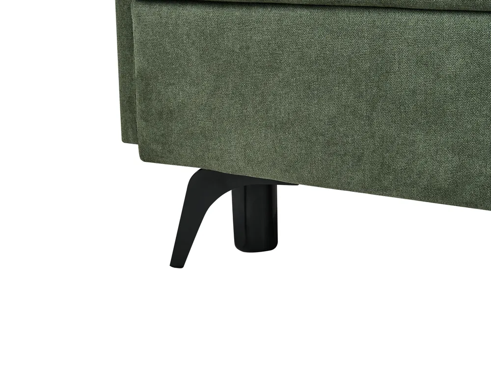 Eckschlafsofa 3-Sitzer KOGE mit Stauraum Stoff Grün linksseitig_1087921