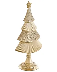 Set of 2 Christmas Decorations ERVASTI 32/41 cm Christmas Tree Gold_1175734