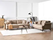 Sofa Set 5-Sitzer SKIVE Stoff Hellbraun_947241