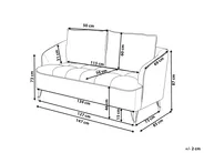 Sofa 2-Sitzer HOBRO Stoff Burgunderrot_943781