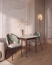 Set of 2 Dining Chairs COVELO Velvet Mint Green_1150883