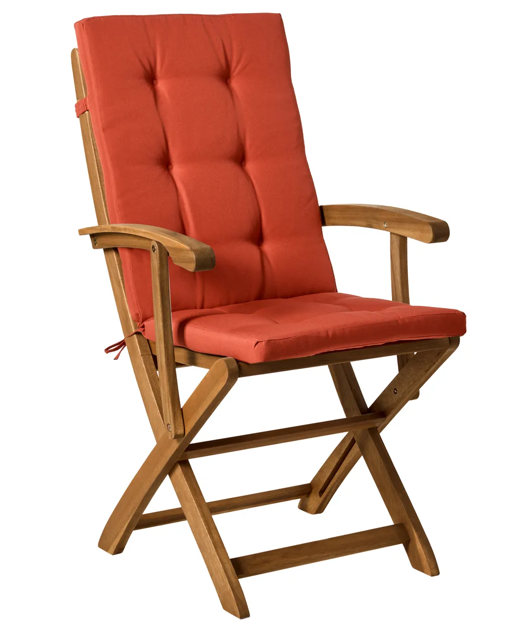 Set mit 2 Stühlen und Sitzkissen MAUI PREMIUM Akazienholz Rot_990925