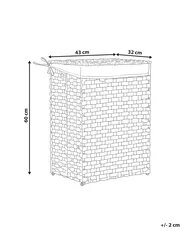 Laundry Basket with Lid MUCUBAJI Fabric Black 83 L_1063833