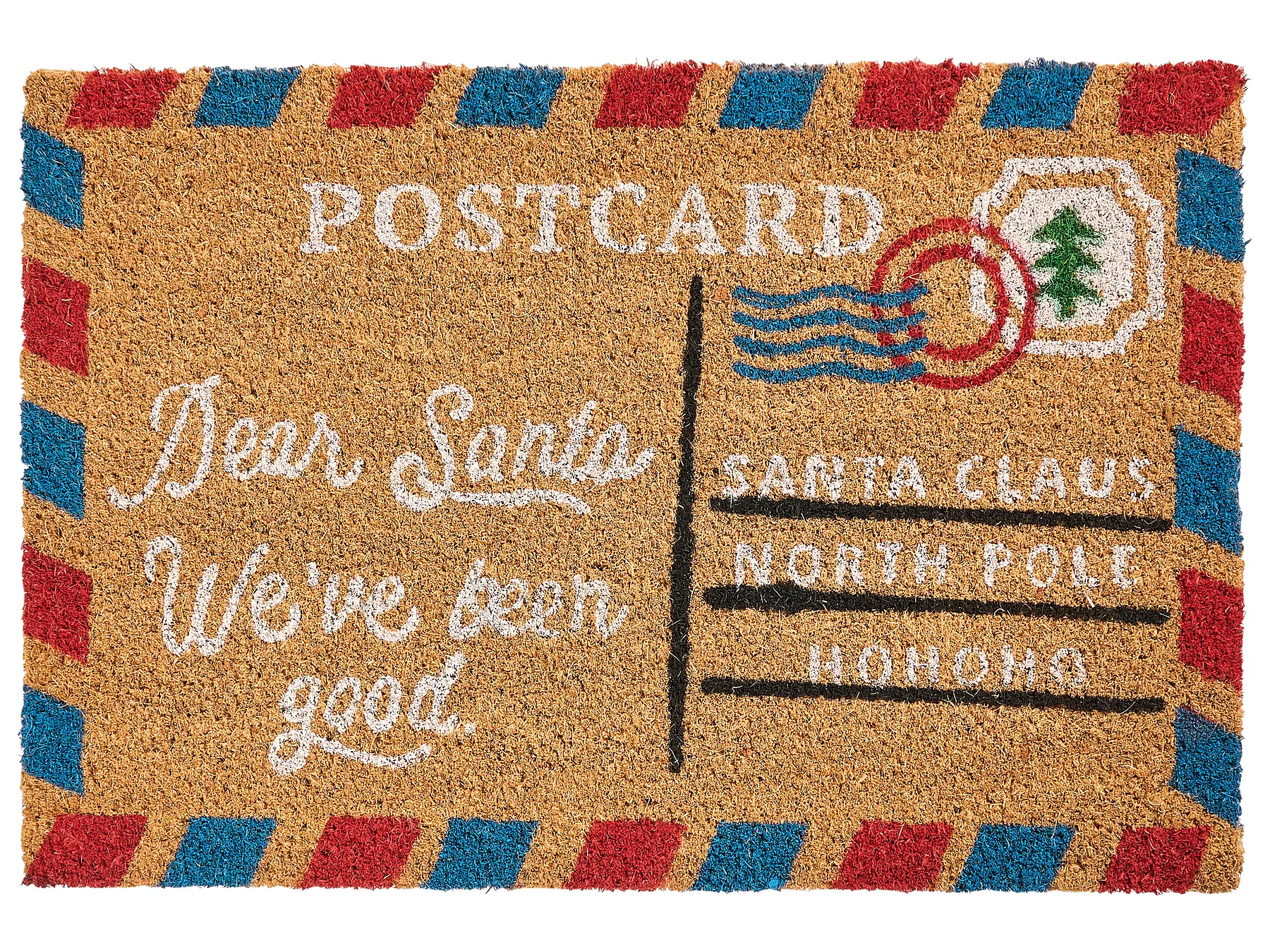 Doormat KATALLA Natural 45 x 75 cm Christmas Motif Coir_1036241