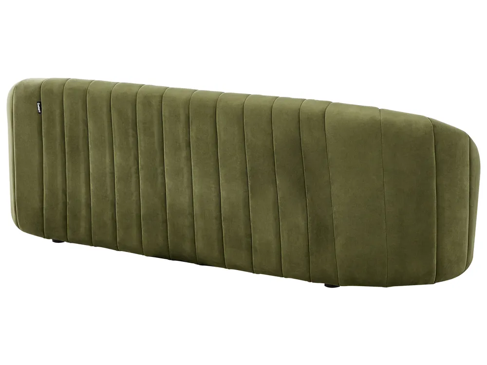 Living Room Set 6 Seater MALUNG Velvet Dark Green_884250