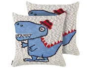 Dekokissen 2er Set GAMBIR Baumwolle 45 x 45 cm Blau_905284