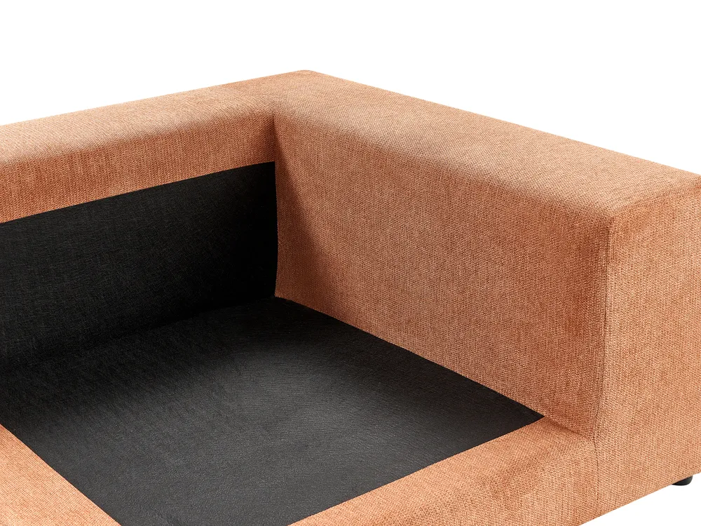 Sofa 3 Seater GLORVIKA II Fabric Orange_923913