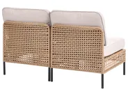 Gartensofa 2-Sitzer OMEGANA ohne Armlehnen Polyrattan Hellbeige_1040463