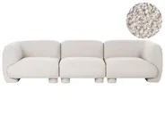 Modulsofa 3-Sitzer MJALBI Bouclé Cremeweiß_1075138