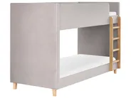 Hochbett Samtstoff CHOCQUES 90 x 200 cm Hellgrau_1040679